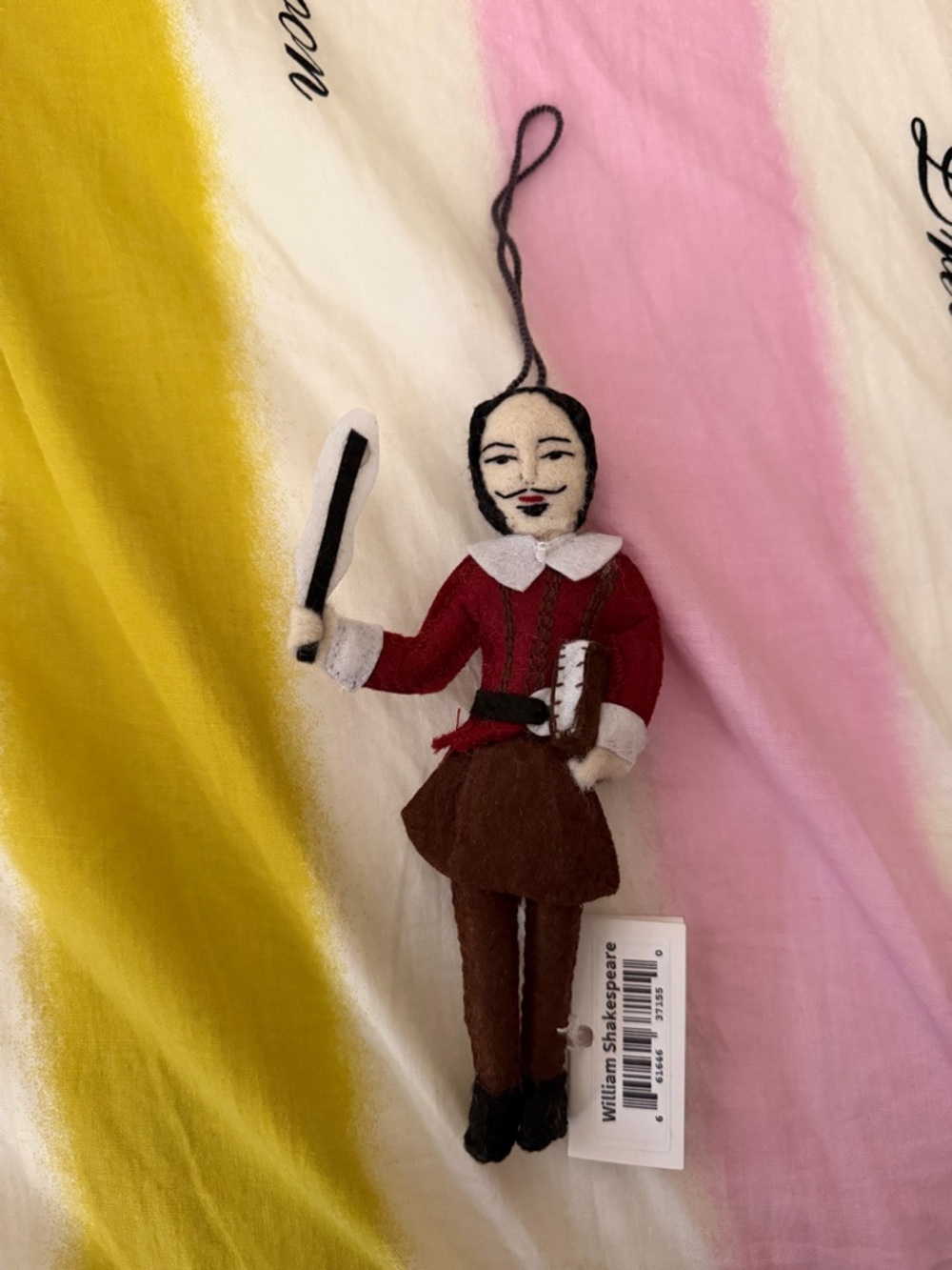 William Shakespeare Handmade Felt Hanging Felt Ornament Fair Trade NWT